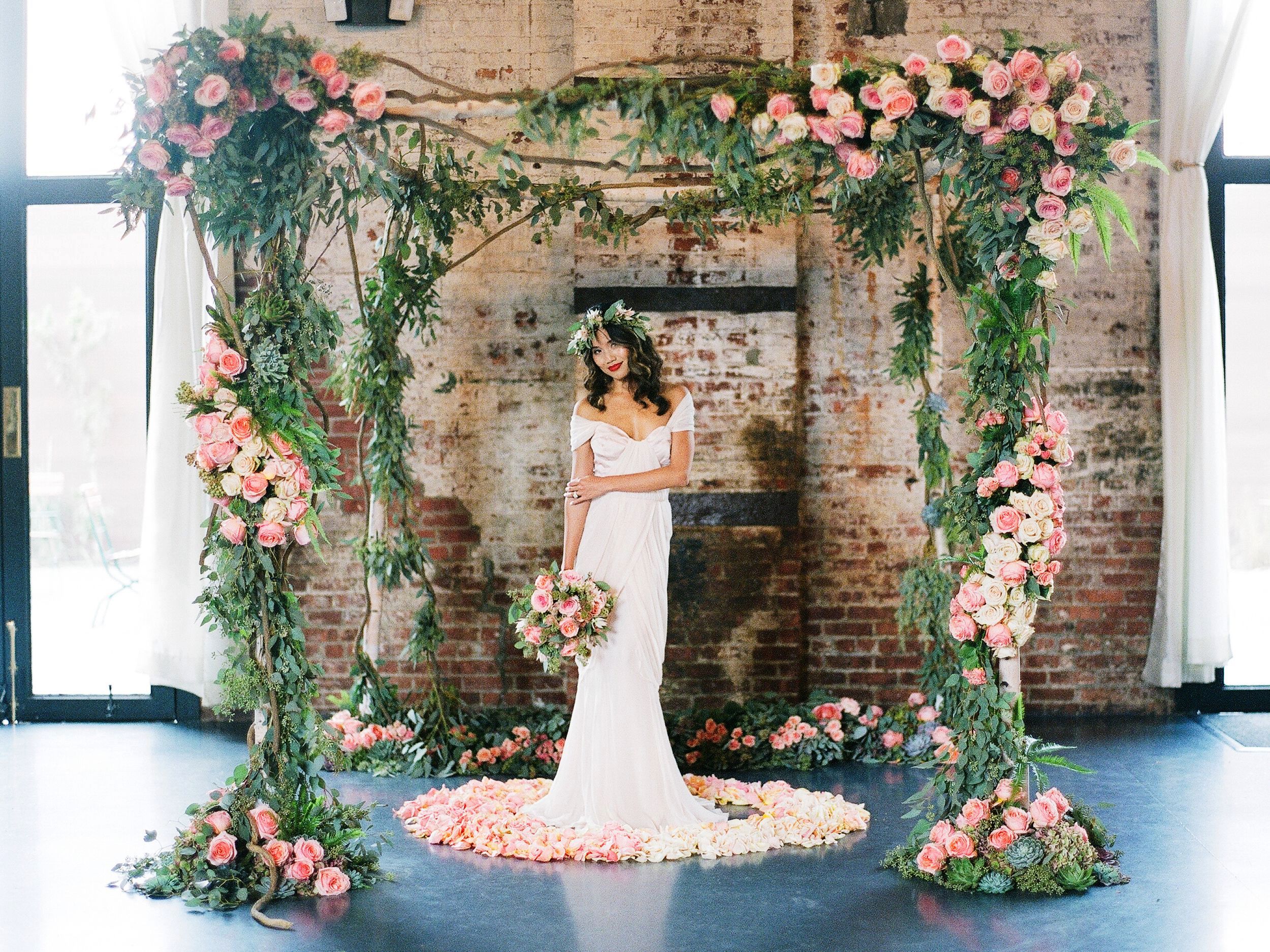 Birch wood wedding Chuppah